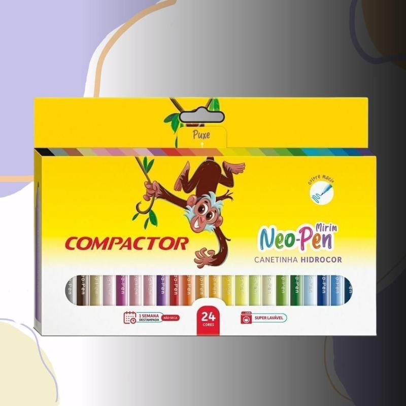 Caneta Hidrográfica Compactor Neo-Pen Mirim 24 Cores 000075000